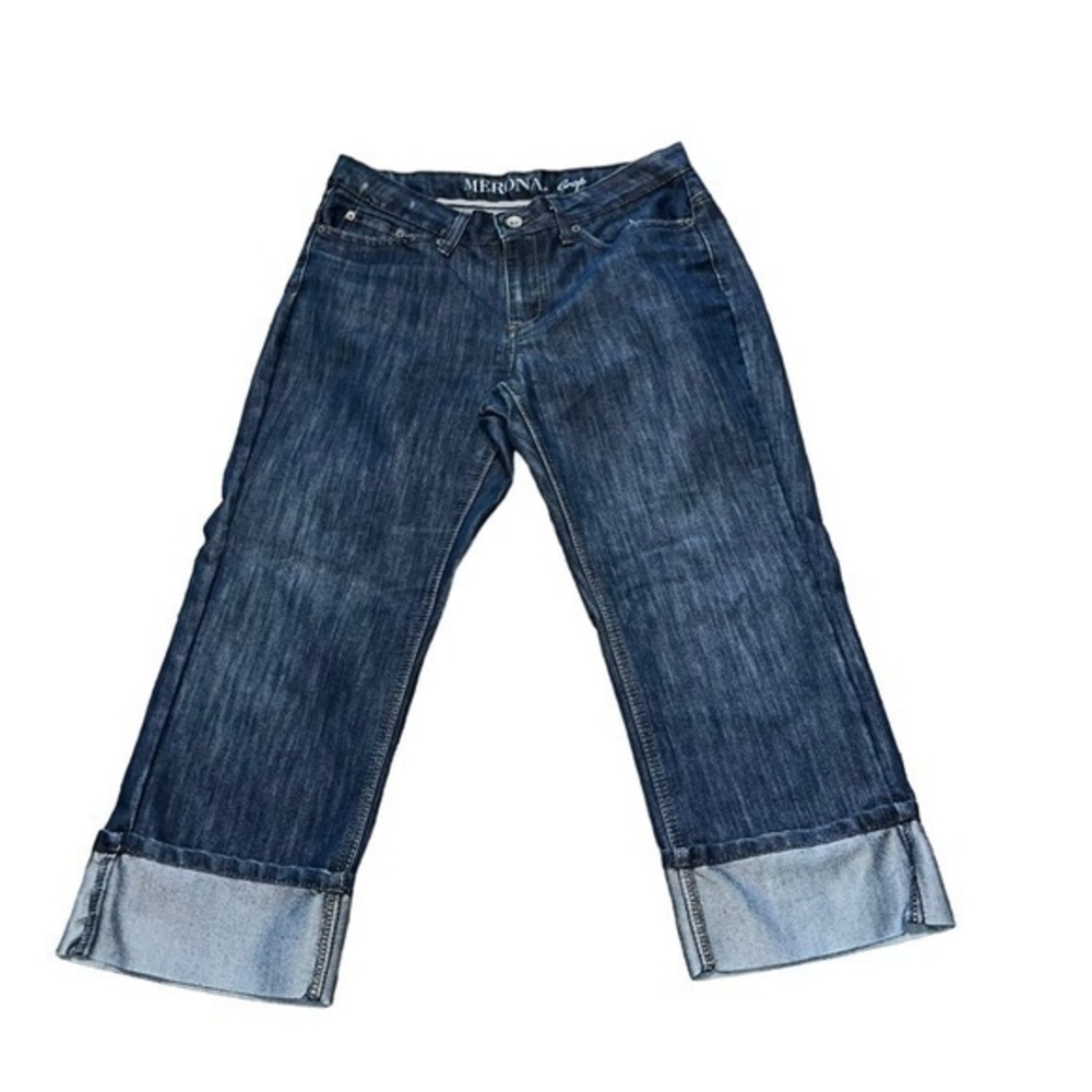 Merona Dark Wash Cropped Wide-Leg Jeans